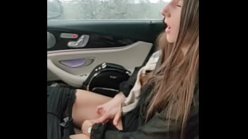 new pornstar lilith blows guy in car