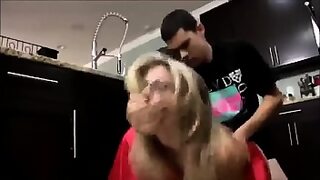 son brings freinds over to gangbang his hot mom